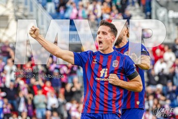 Ortuño marcó los dos tantos de la victoria | Nando Verdú. 