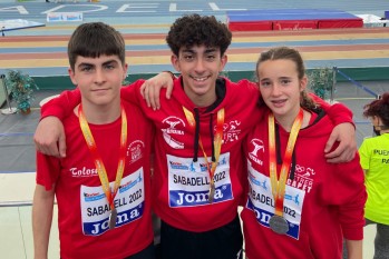 Sergio Callado, Juan Gabriel Armero y Julia Nortes fueron los medallistas del CA Capet en el Campeonato de España sub16. 