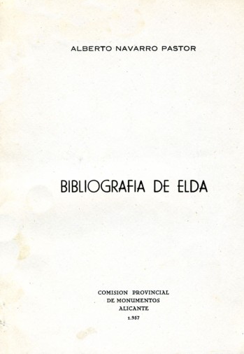 Bibliografía de Elda