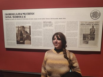 Ana Valtierra en el Museo Sorolla.