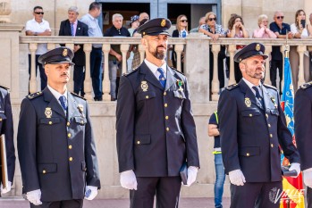 Los agentes homenajeados esta mañana | Nando Verdú.