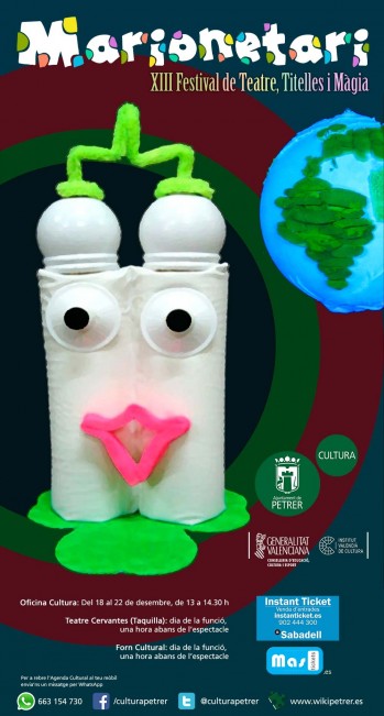 El 8º Festival Marionetari de Petrer contará con cinco representaciones