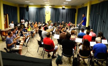 Imagen de un ensayo de la banda.
