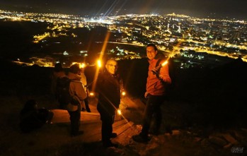 Poveda y Alfaro, en la senda del monte Bolón, se han mostrado satisfechos con esta prueba | Jesús Cruces.