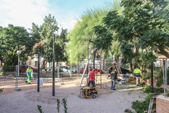 Actualmente se están terminando los trabajos en la plaza. 