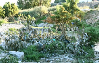 El río acumula numerosas toallitas que algunas personas tiran al baño | J.C. archivo.