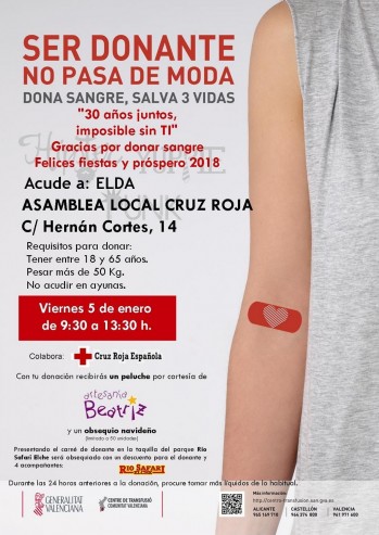 Nueva donación de sangre en Cruz Roja Elda