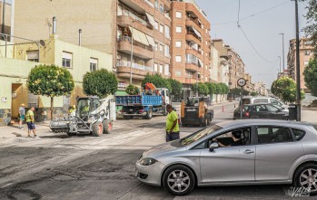 Esta mañana se ha reaslfatado parte de la avenida de Madrid. 