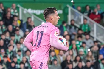 El goleador Juanto Ortuño tras marcar ayer el tanto del Eldense en Santander | CDE
