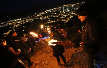 Imagen de la bajada con antorchas del pasado enero | Jesús Cruces.