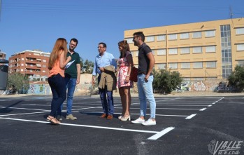 Alfonso Lacasa y Fernando Portillo han visitado el aparcamiento antes de abrirlo al público | A.J.