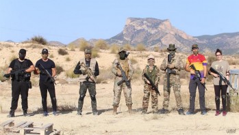 Uno de los equipos de Airsoft que jugó en el Club de tiro olímpico.