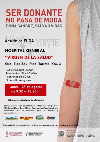 Donación de sangre en el Hospital de Elda
