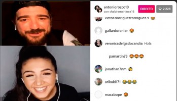 Shakira Martínez hace un directo con Antonio Orozco