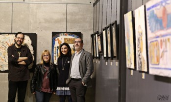 Arries, Romero, López y Parra en la exposición del artista Kuenka | Jesús Cruces.