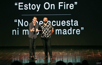 Alberto Casado y Rober Bodegas sobre el escenario del Teatro Castelar | Jesús Cruces.
