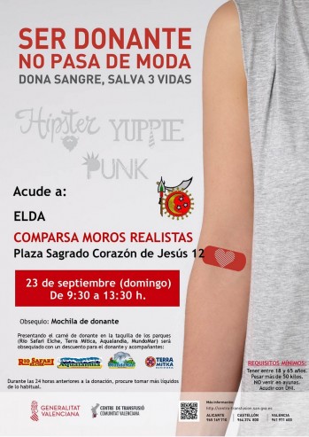 Nueva donación de sangre en la Comparsa Moros Realistas este domingo