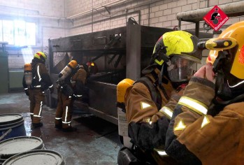 Incendio en una máquina de pieles de Campo Alto
