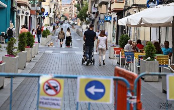 La céntrica calle fue cortada al tráfico el pasado fin de semana | Jesús Cruces.