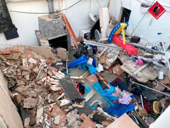 Imagen de los destrozos.