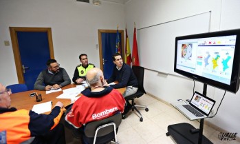 Imagen de la reunión de urgencia en la sede de la Policía Local | Jesús Cruces.