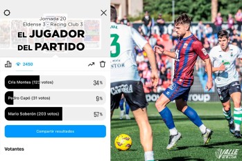 Soberón ha sido elegido mejor jugador por tercera vez esta temporada. 