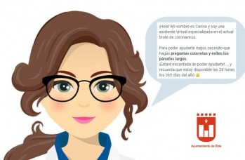 Carina es la asistente virtual sobre coronavirus de la web municipal