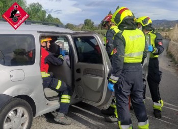 Imagen de la actuación de los Bomberos. 