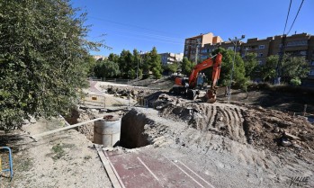 Imagen de las obras en el carril bici | Jesús Cruces.